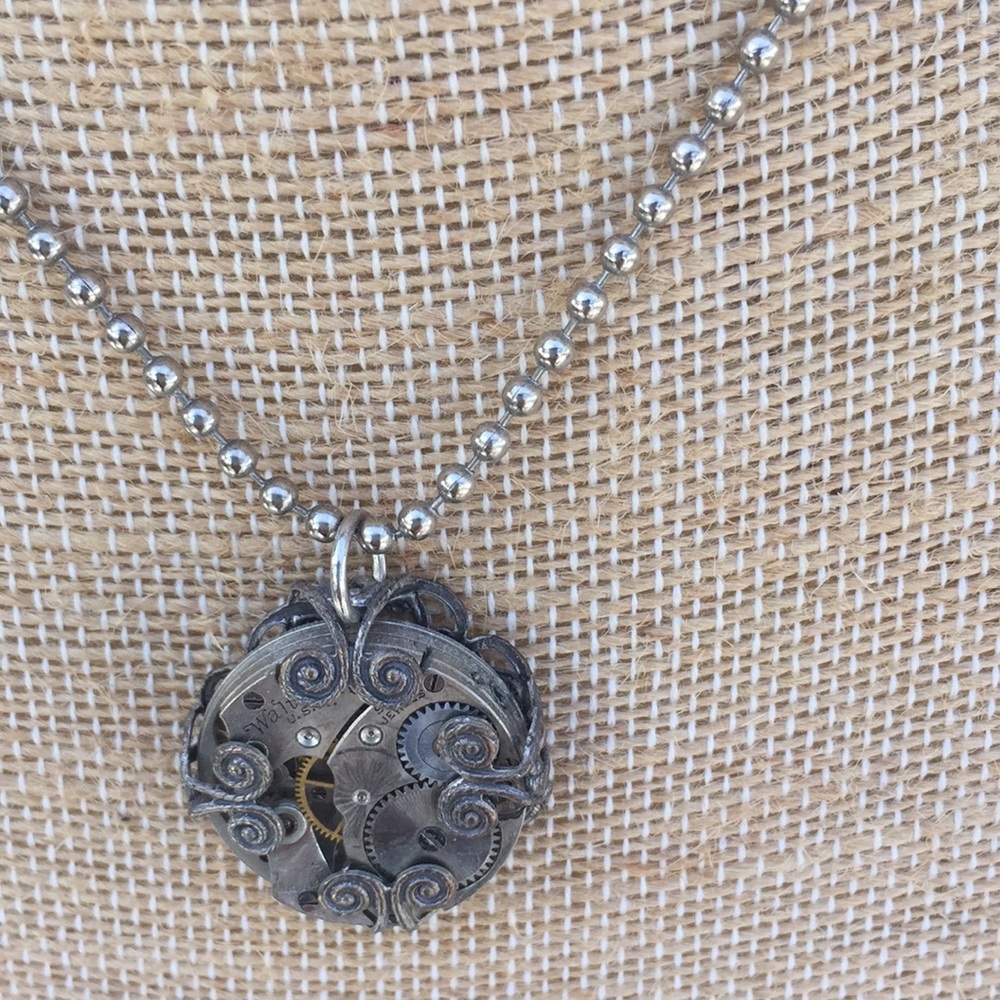 Gear necklace.  Hand made